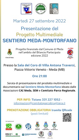 Presentazione del Progetto Multimediale SENTIERO MEDA-MONTORFANO