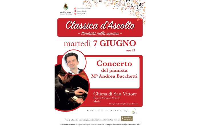 Immagine Concerto pianistico del M° Andrea Bacchetti