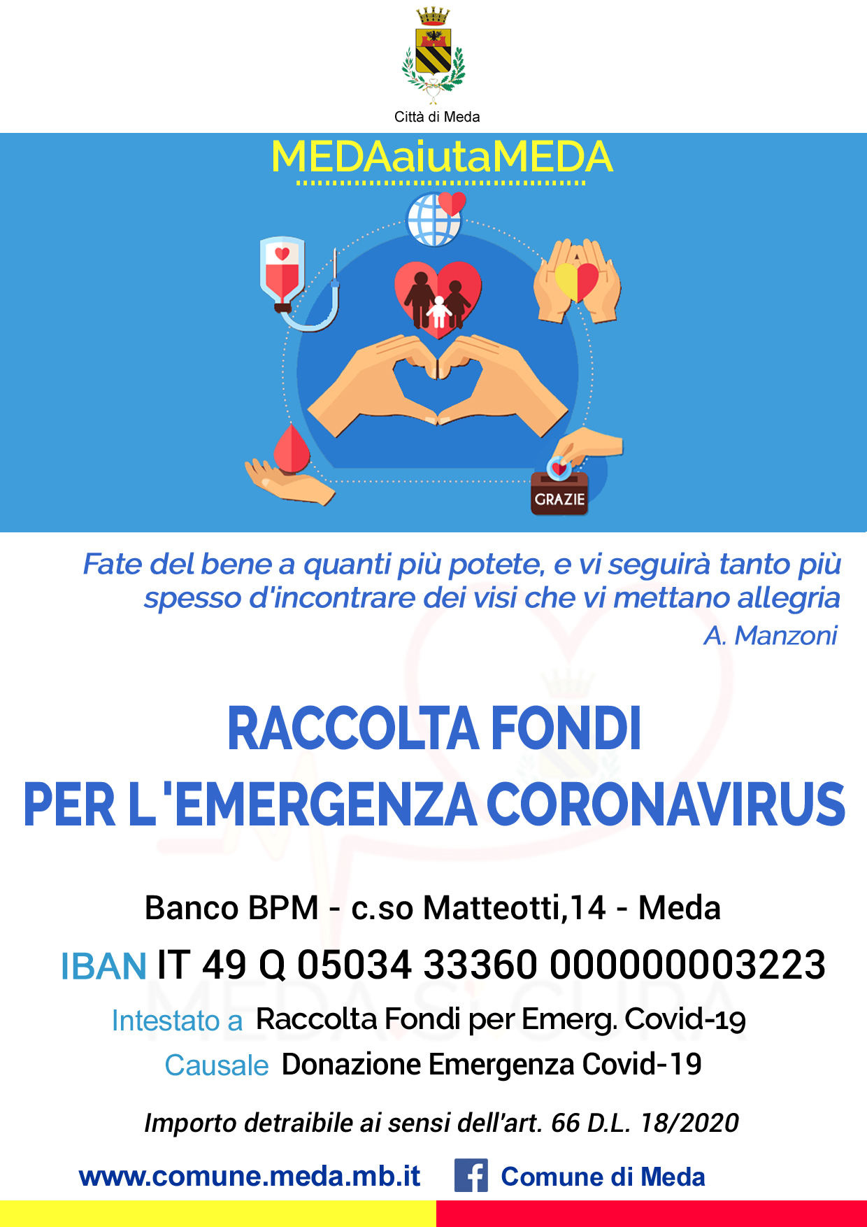 Immagine Raccolta fondi per emergenza coronavirus